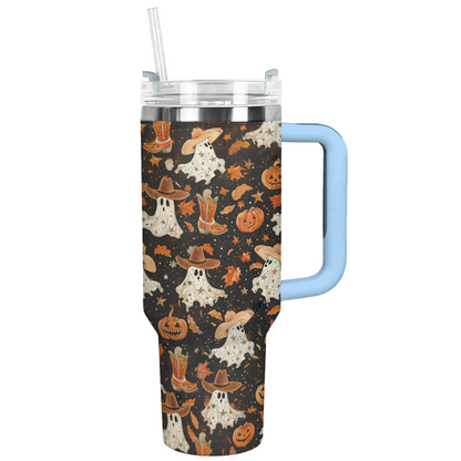 Shineful Tumbler Brown Ghostly Cowboy