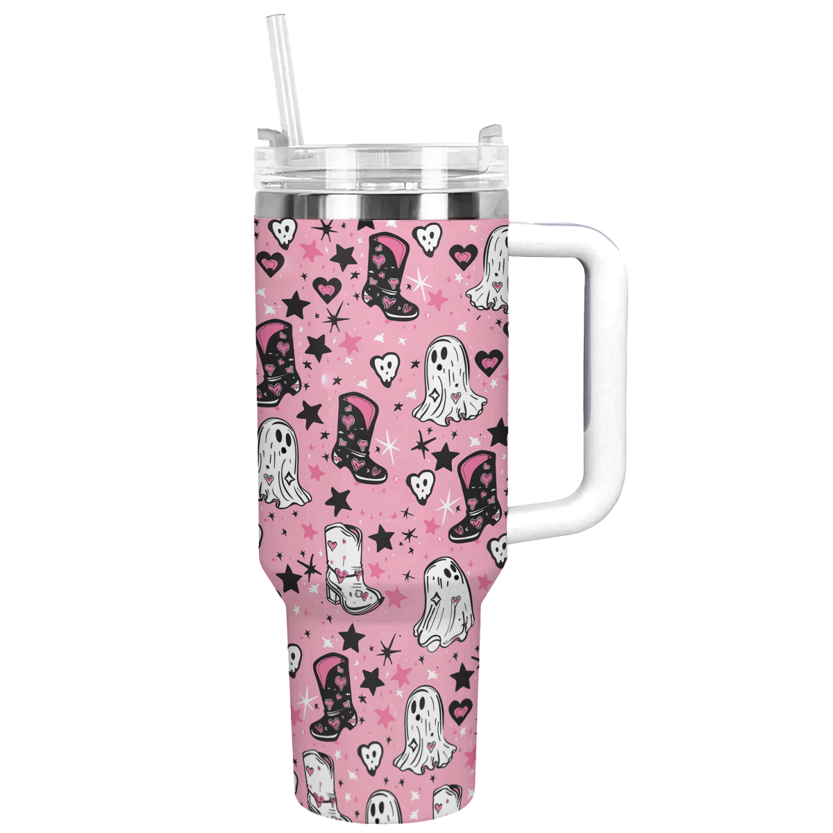 Shineful Tumbler Ghostly Pink Cowgirl