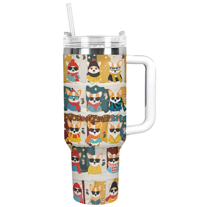 Shineful Tumbler Corgi Winter Fashion