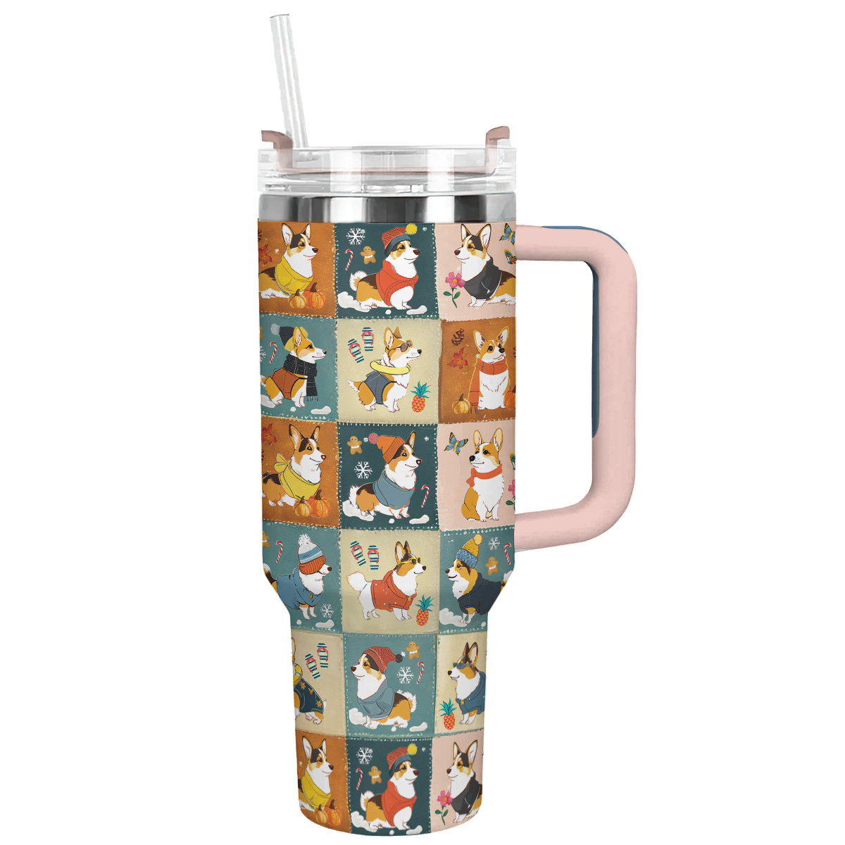 Shineful Tumbler Four Seasons Corgi Charm