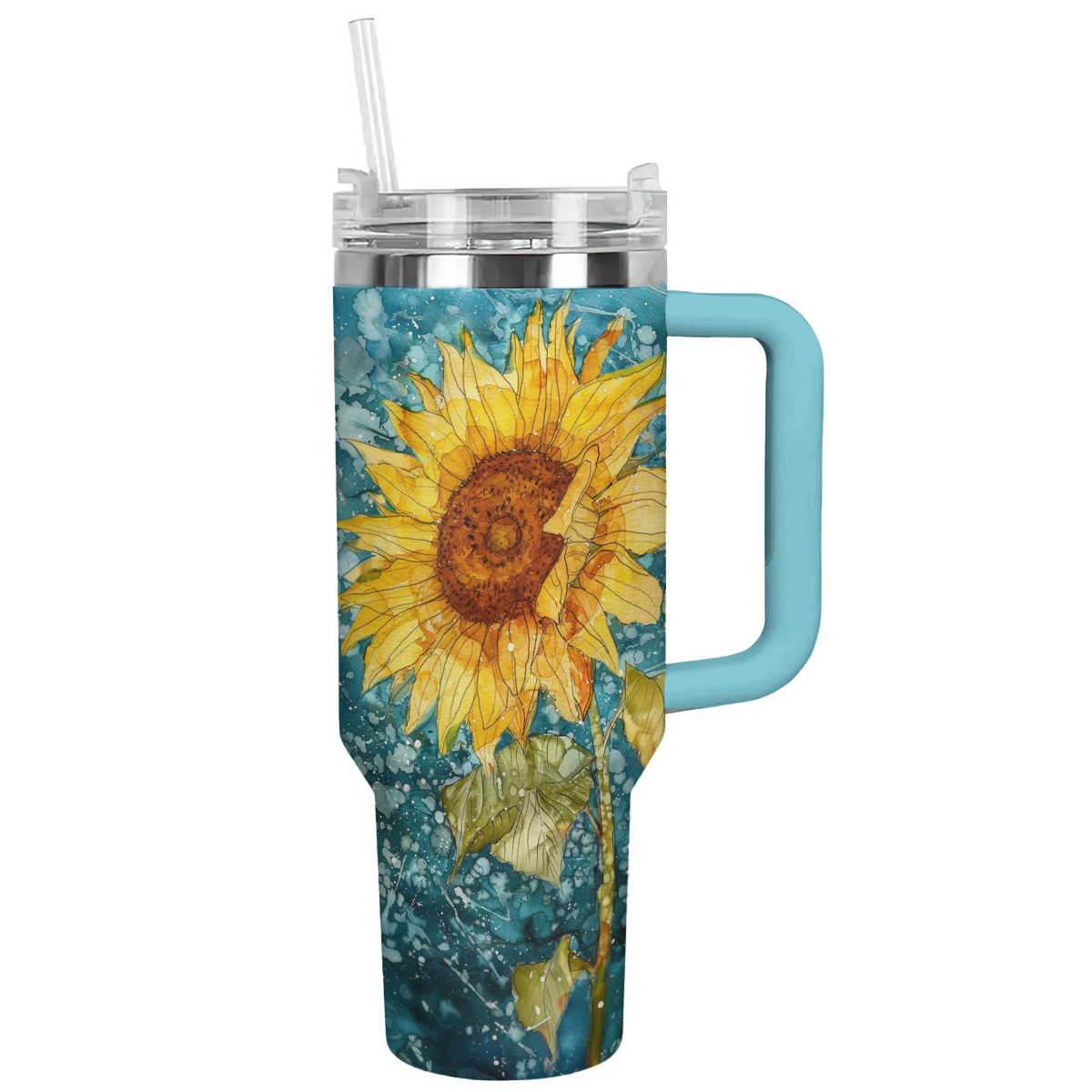 Shineful Tumbler Golden Sunflower Artful Sunburst