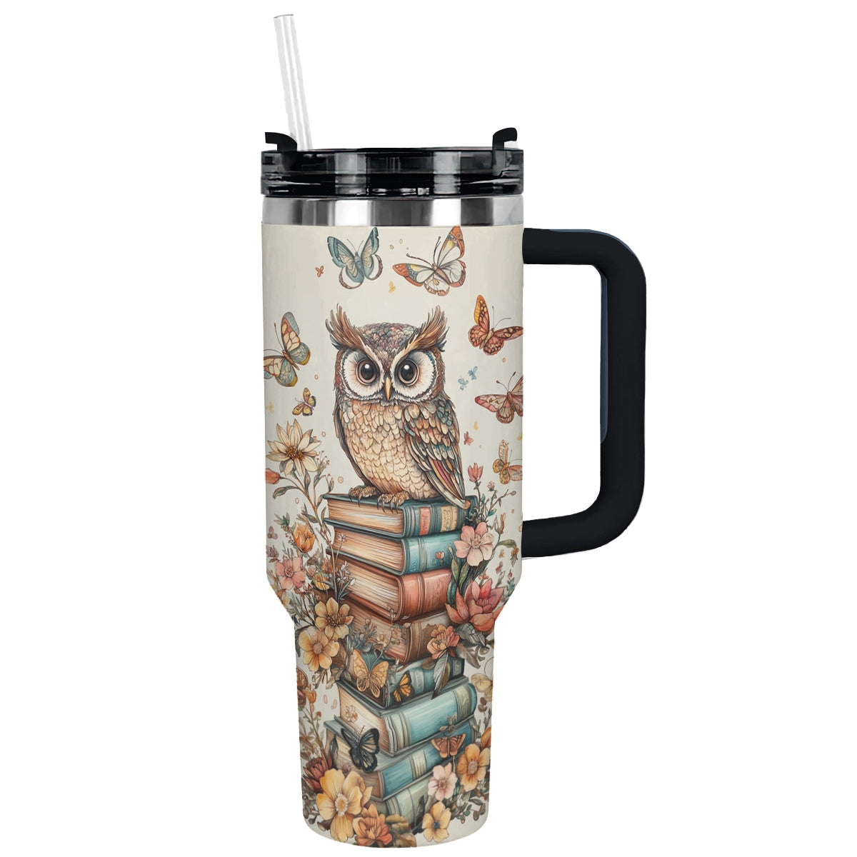 Shineful Tumbler Bookish Owl