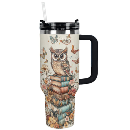 Shineful Tumbler Bookish Owl