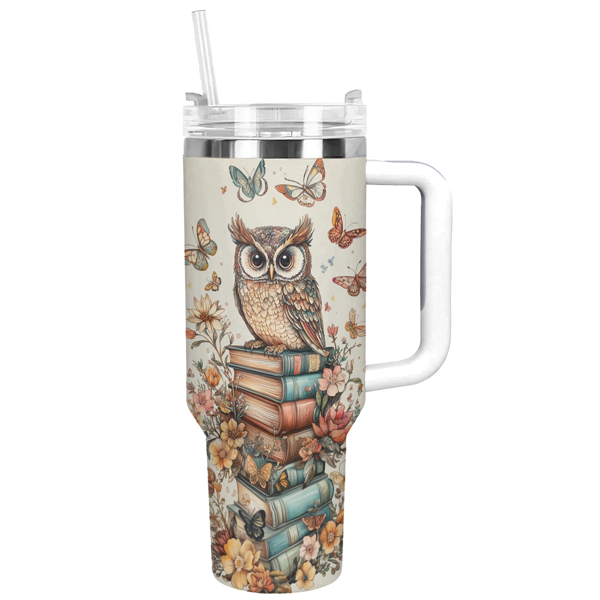 Shineful Tumbler Bookish Owl