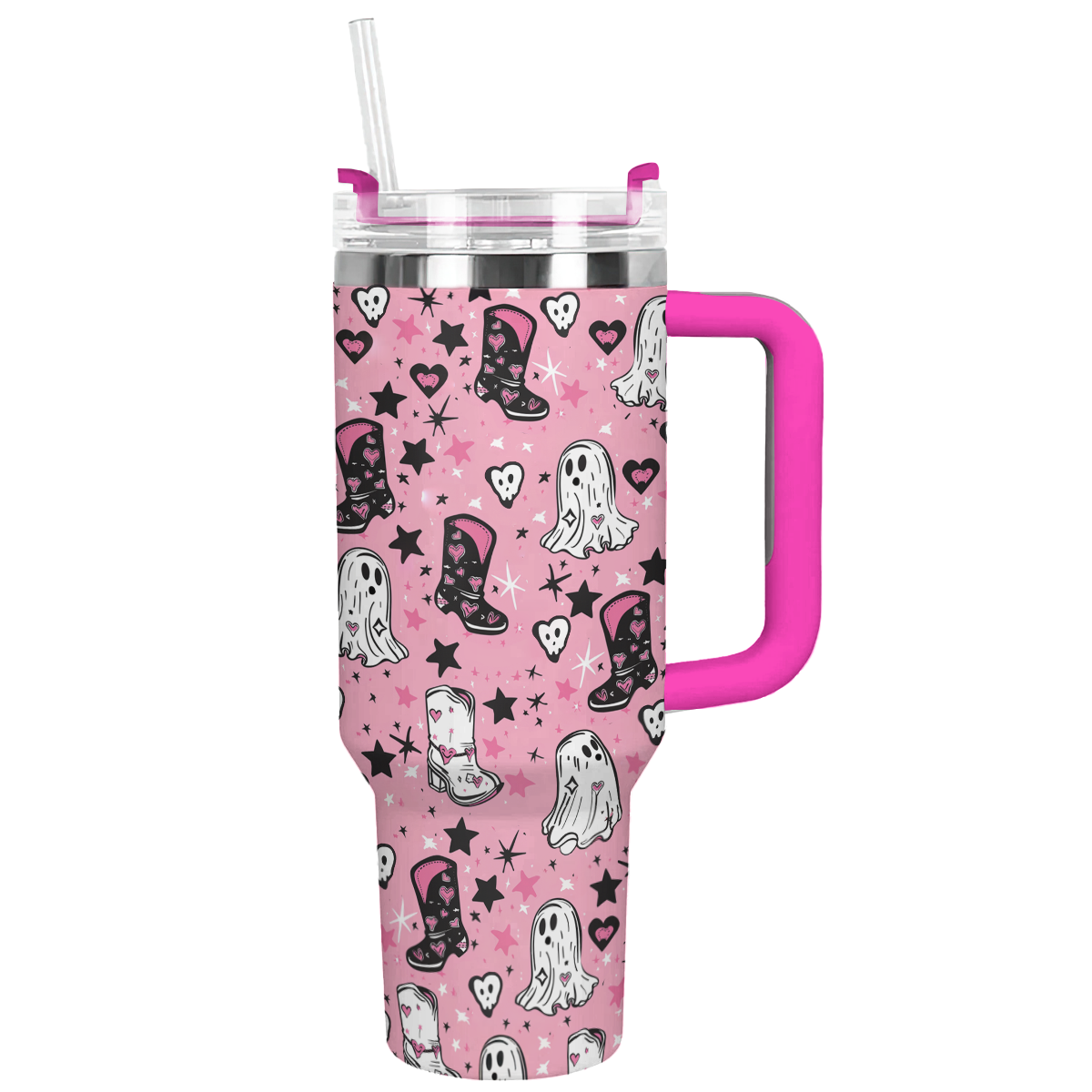 Shineful Tumbler Ghostly Pink Cowgirl