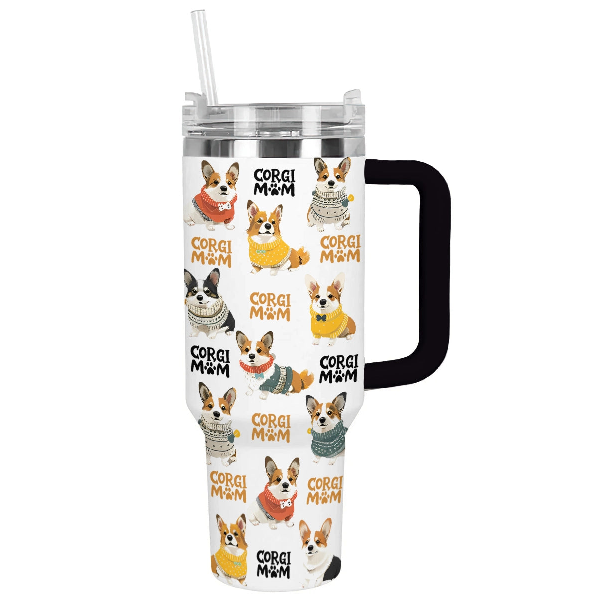Shineful Tumbler Delight Colorful Corgi Mom