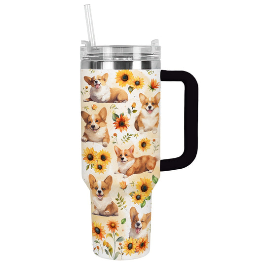 Shineful Tumbler Sunflower Corgi
