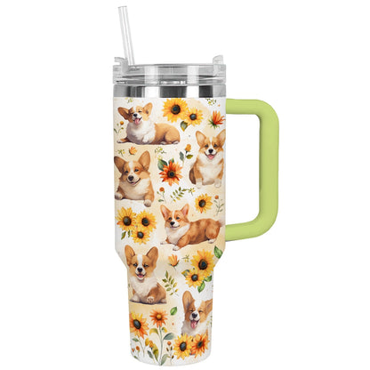 Shineful Tumbler Sunflower Corgi