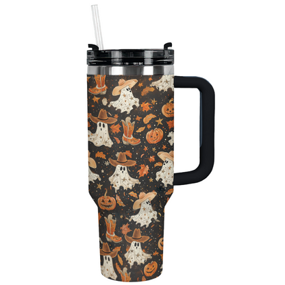 Shineful Tumbler Brown Ghostly Cowboy
