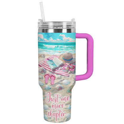 Shineful Tumbler Just One More Chapter Pink Beachy