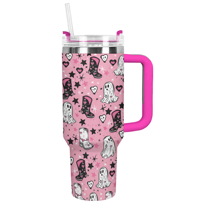 Shineful Tumbler Ghostly Pink Cowgirl