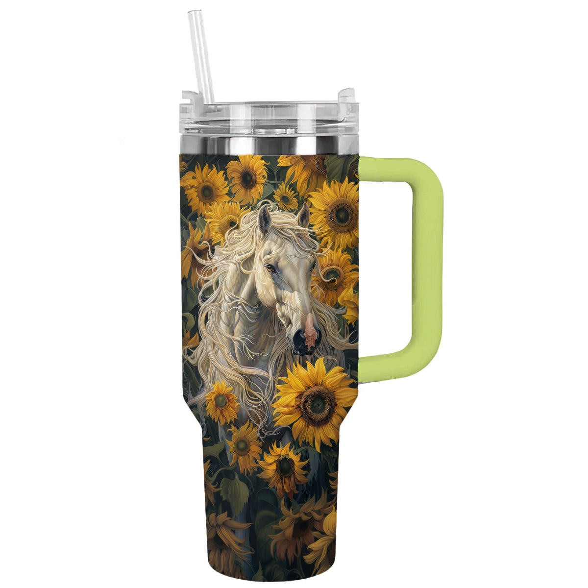 Shineful Tumbler Radiant Horse & Sunflowers