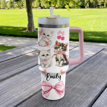 Shineful Tumbler Personalized Cat Kitty Charm Delight