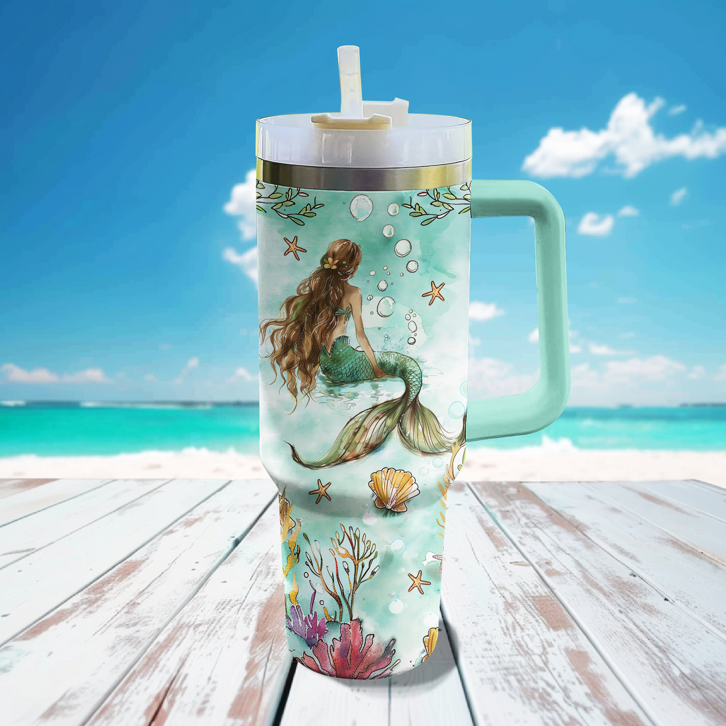 Shineful Tumbler Enchanted Seashell Mermaid