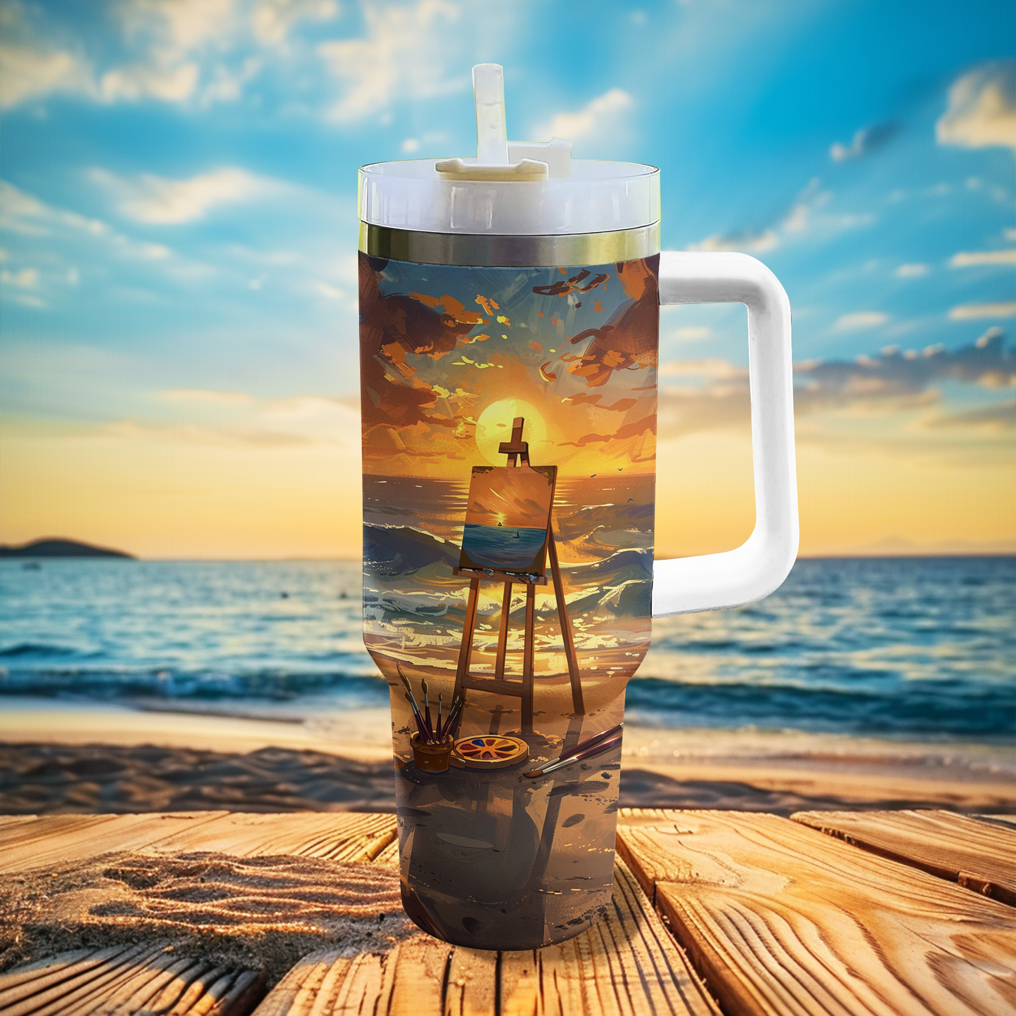 Shineful Tumbler Romantic Sunset Sketches