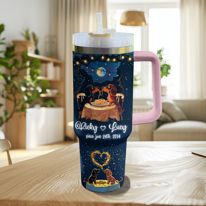 Shineful Personalized Tumbler Doxie Pasta Pals Forever