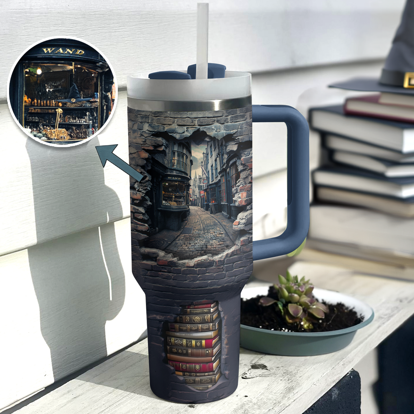 Shineful Tumbler Fantasy Wizards Town