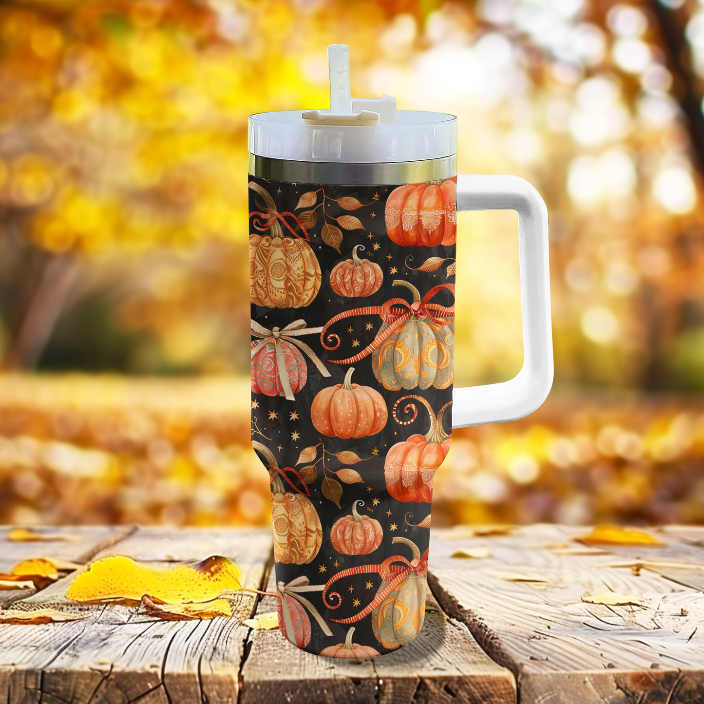 Shineful Tumbler Rustic Pumpkin Patch