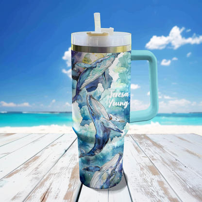 Shineful Personalized Tumbler Whale of Dreams