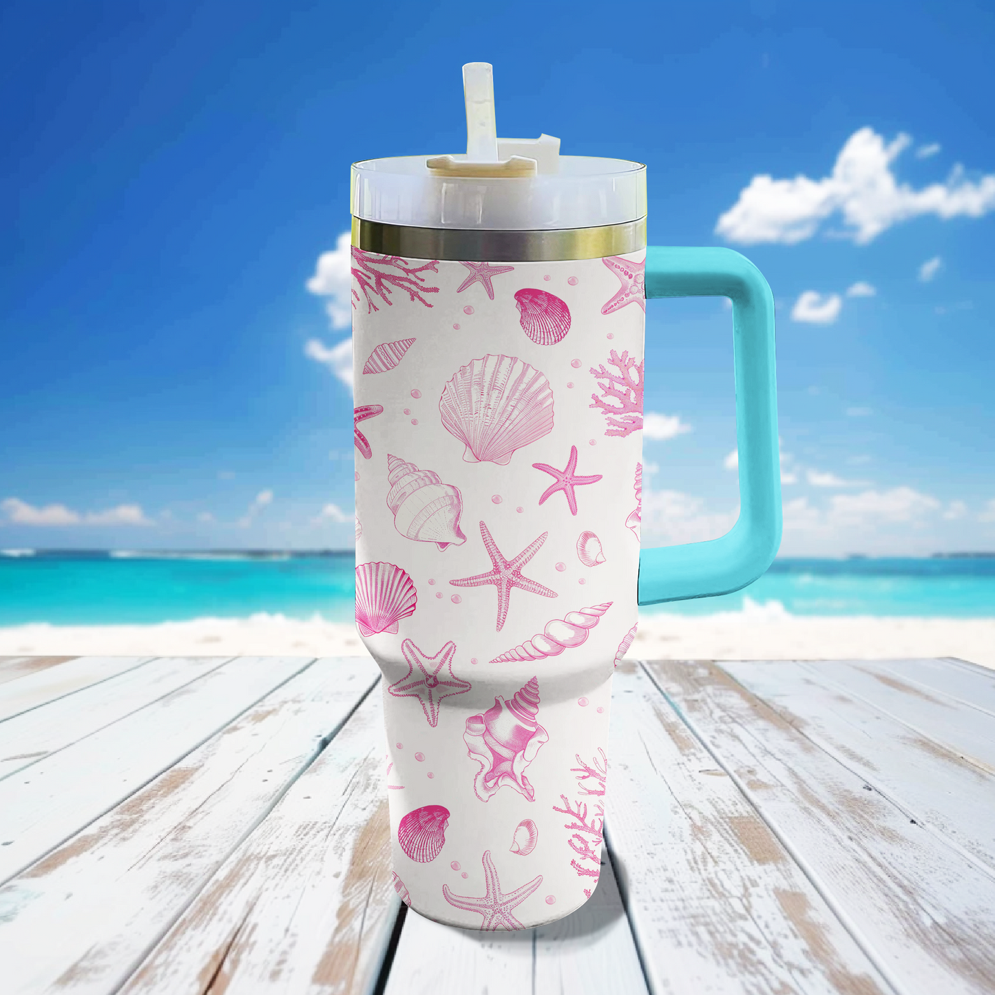 Shineful Tumbler Pink Seashell Bliss
