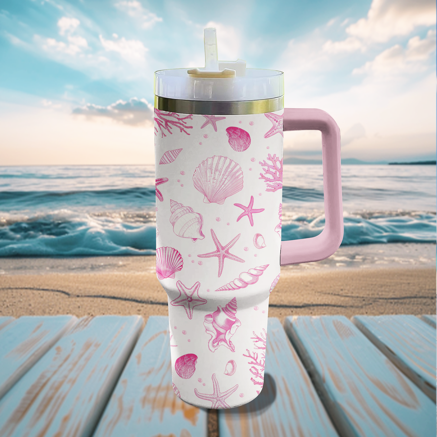 Shineful Tumbler Pink Seashell Bliss