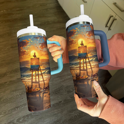 Shineful Tumbler Romantic Sunset Sketches