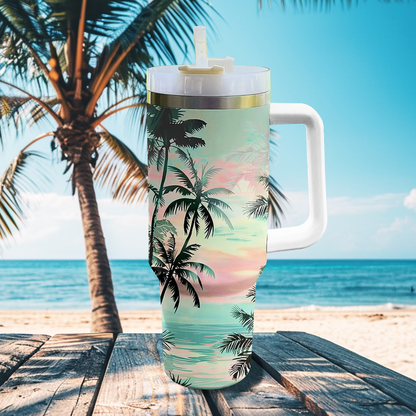 Shineful Tumbler Tropical Coconut Tree