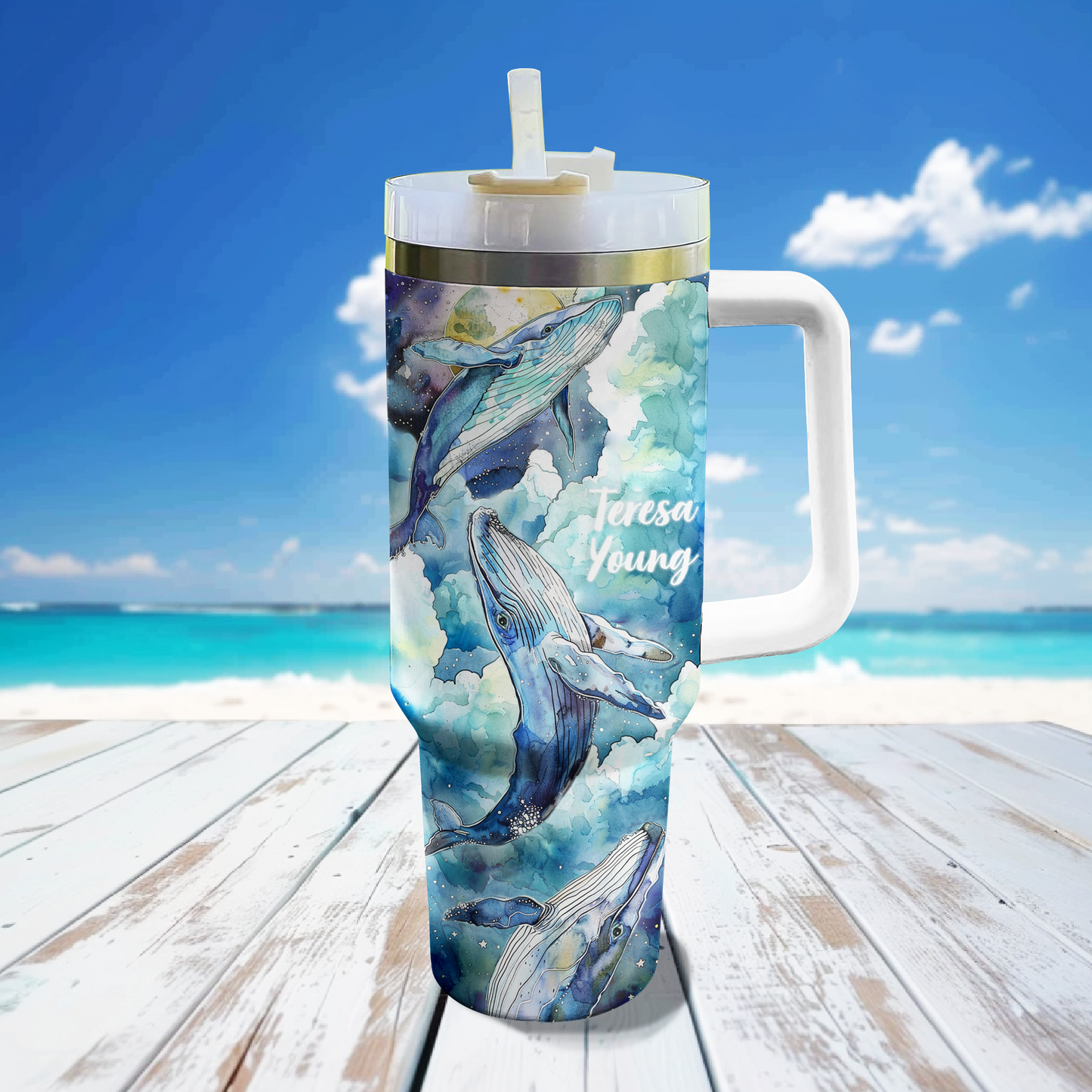 Shineful Personalized Tumbler Whale of Dreams