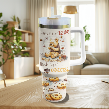 Shineful Tumbler Heart Full Of Love Hands Full Of Cookies