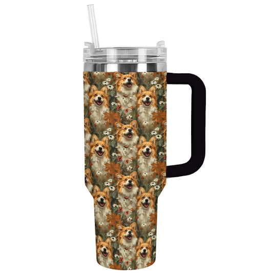 Shineful Tumbler Corgi Woodland Bliss