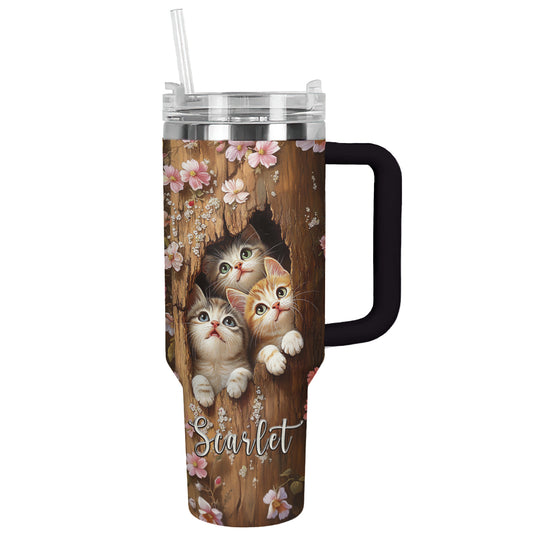 Shineful Tumbler Personalized Lovely Little Cats