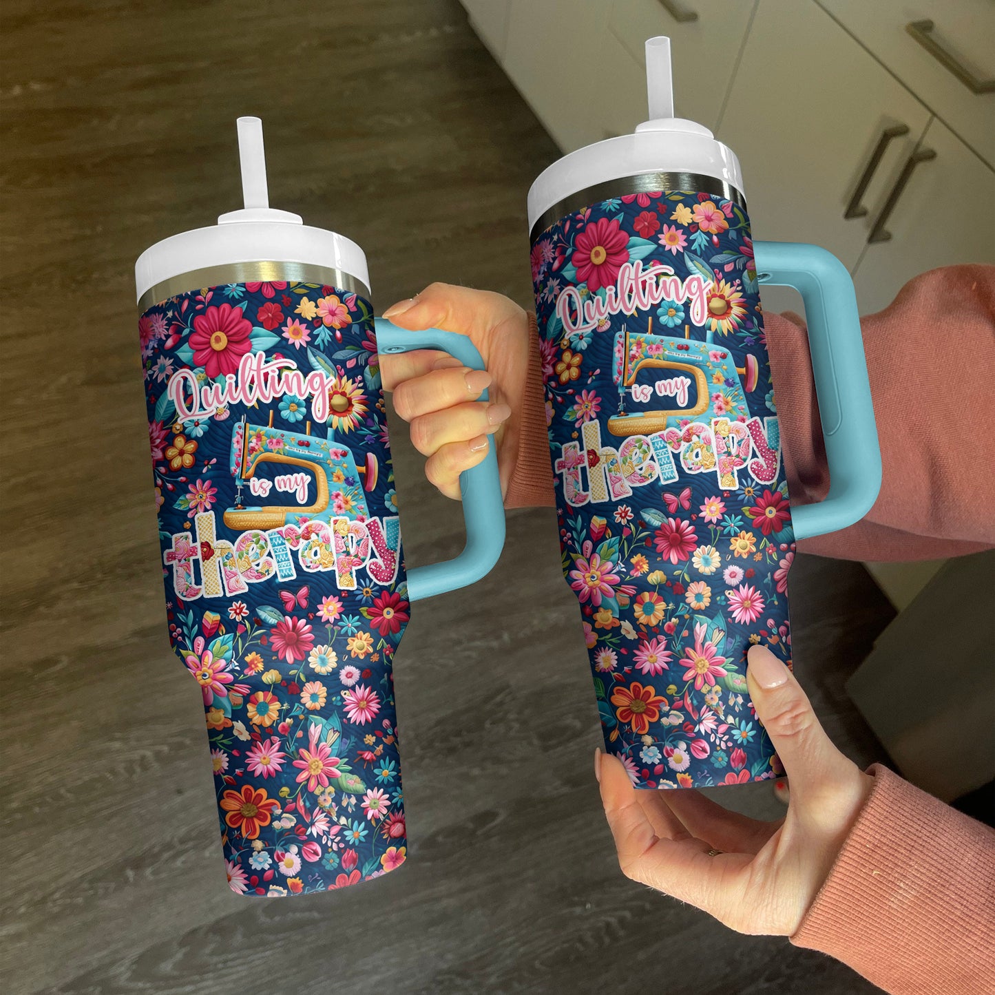 Shineful Tumbler Colorful Fabric Quilt