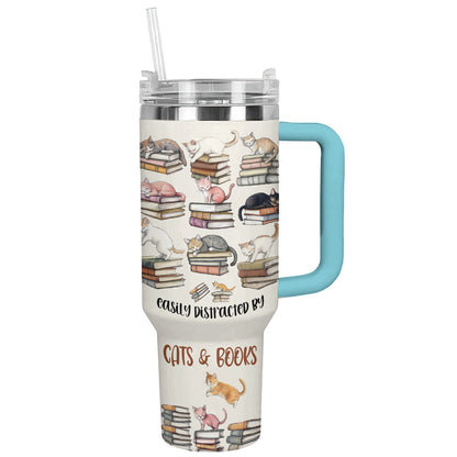 Shineful Tumbler Lovely Cats and Books