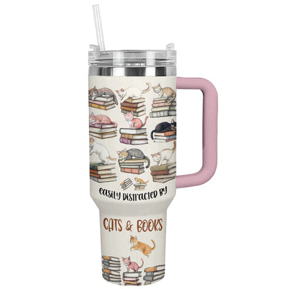 Shineful Tumbler Lovely Cats and Books