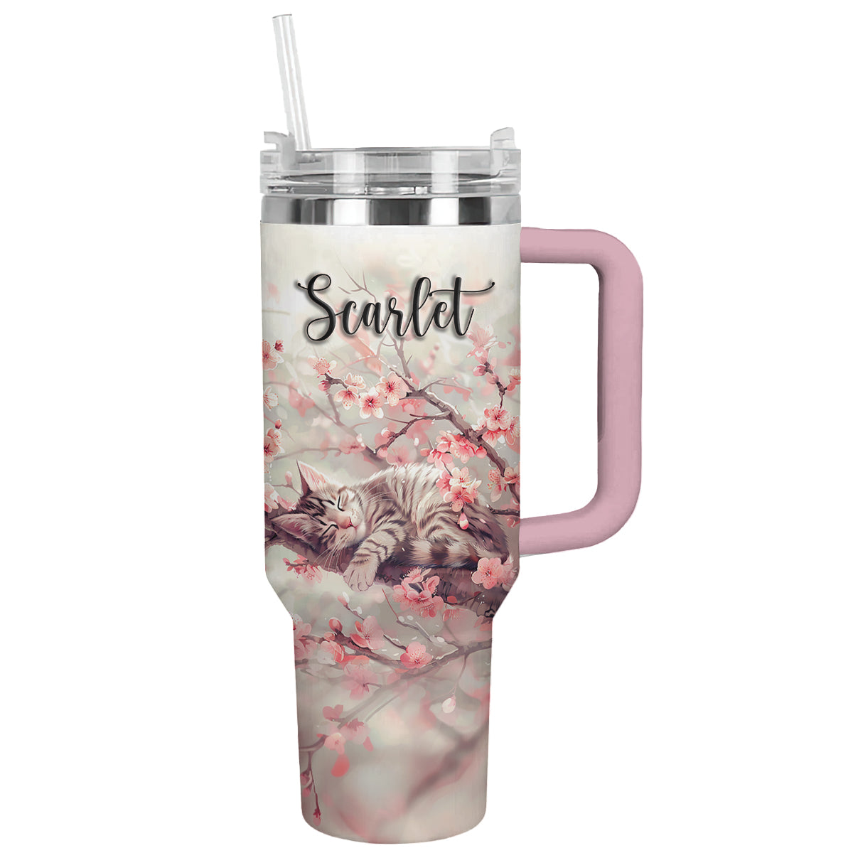 Shineful Tumbler Personalized Sleeping Cat