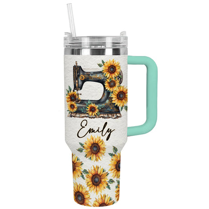 Shineful Tumbler Personalized Sewing Sunflower Stitches