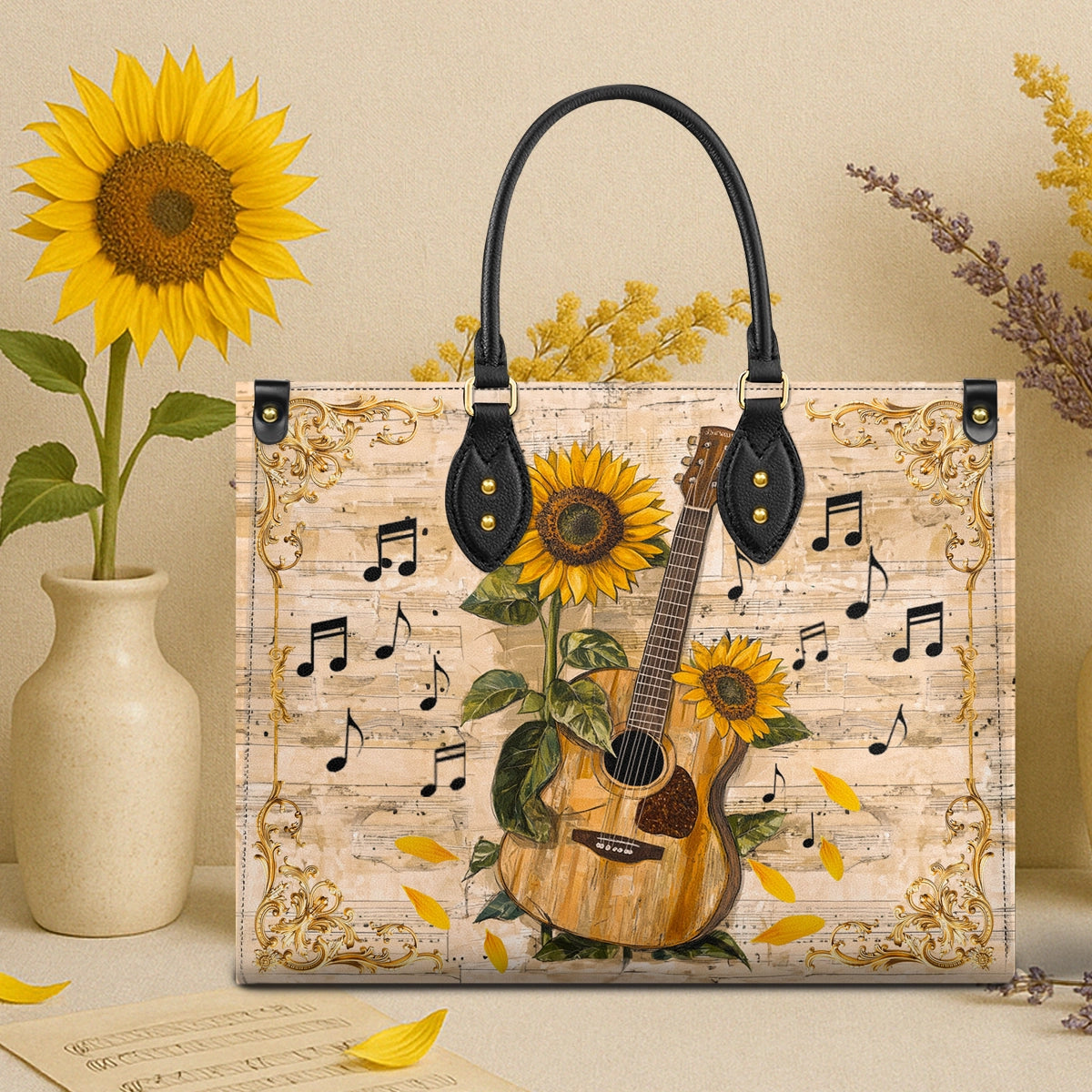 Shineful Leather Bag Sunflower Melody