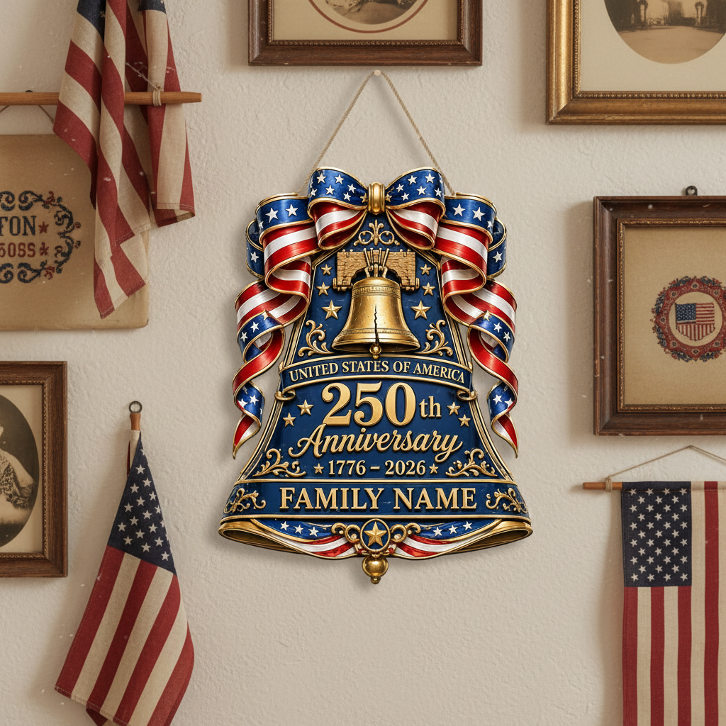Shineful Liberty Bell Personalized Wood Sign