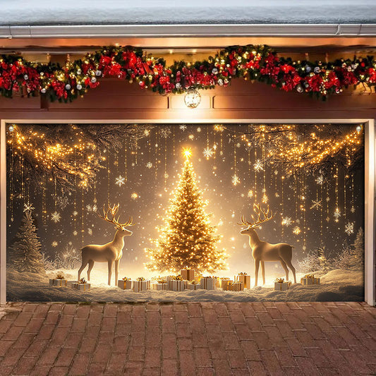 Shineful Garage Door Banner Decoration Magical Holiday