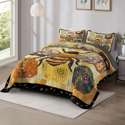 Shineful All Season Quilt 3-Piece Set Bee Gorgeous