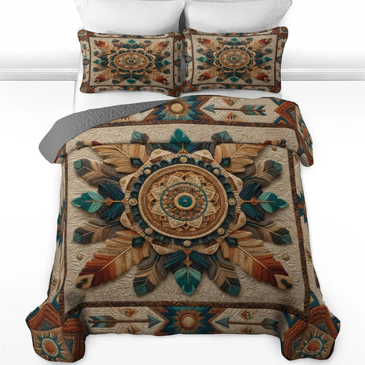 Shineful All Season Quilt 3-Piece Set Sacred Mandala