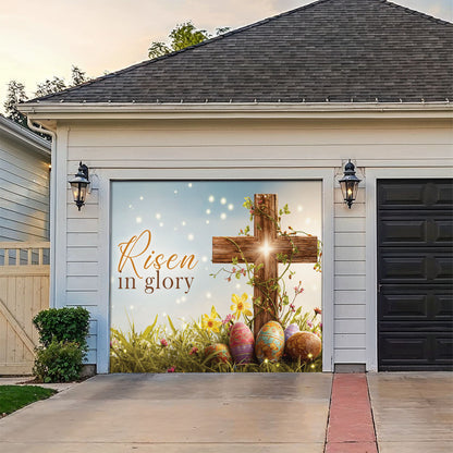 Shineful Garage Door Banner Decoration Risen in Glory