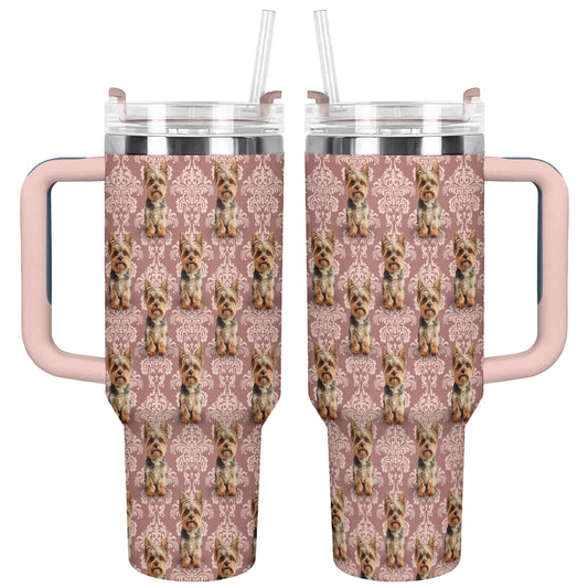 Shineful Tumbler Elegant Yorkie Bliss