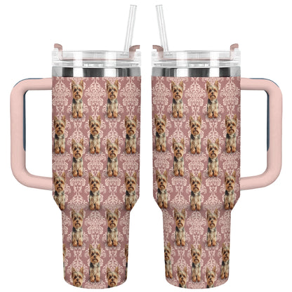 Shineful Tumbler Elegant Yorkie Bliss