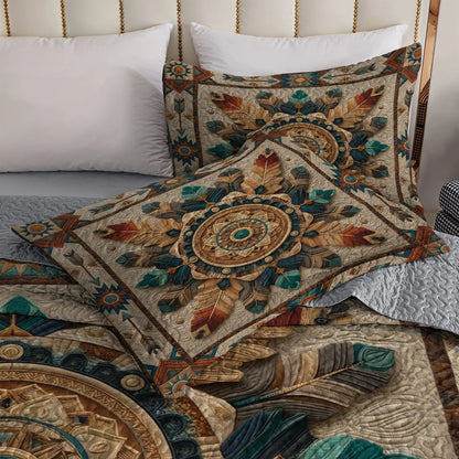 Shineful All Season Quilt 3-Piece Set Sacred Mandala