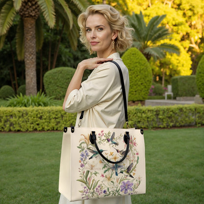 Shineful Leather Bag Hummingbird Winged Bloom