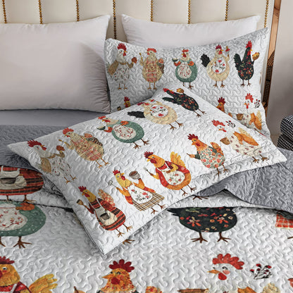 Shineful All Season Quilt 3-Piece Set Whimsical Rooster