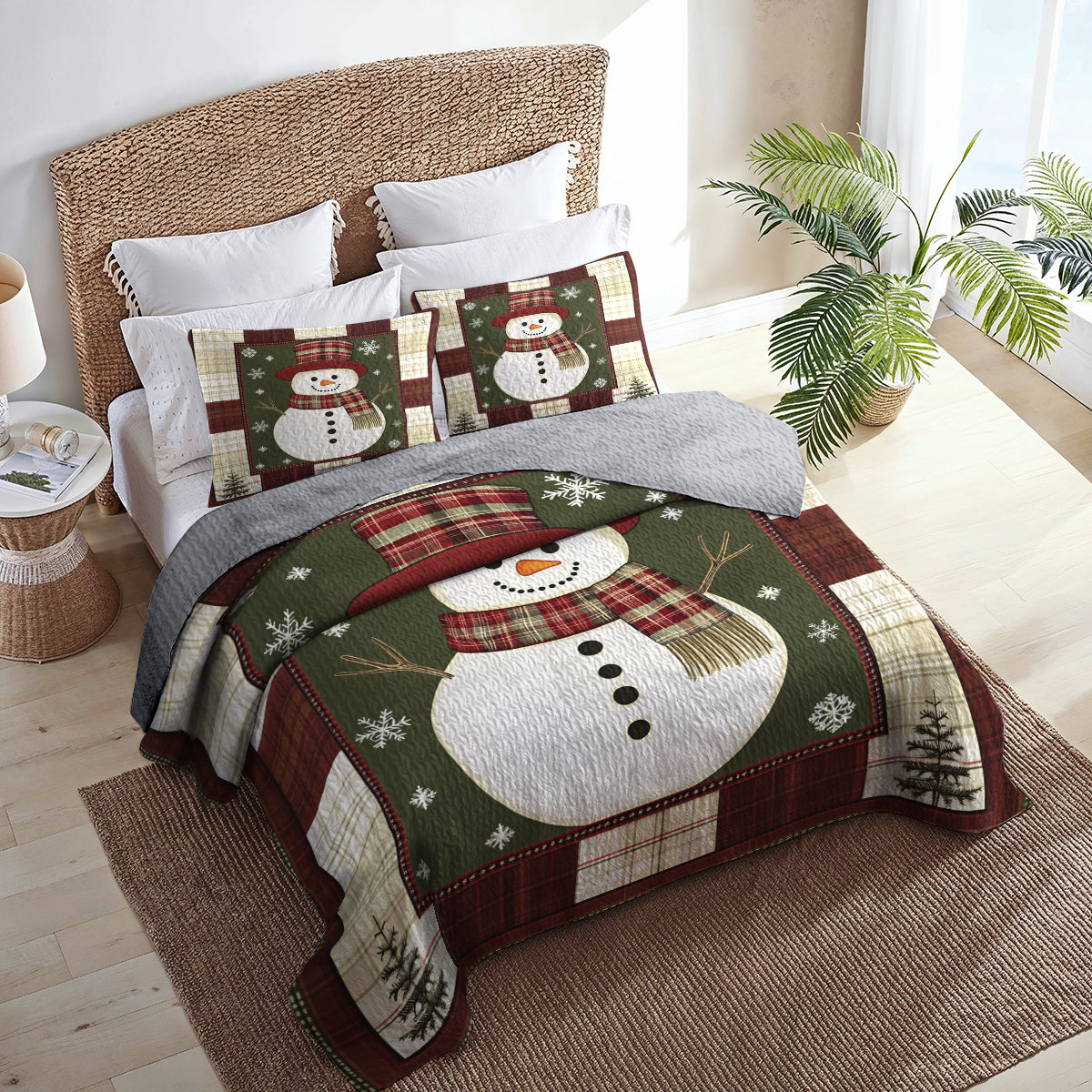 Shineful All Season Quilt 3-Piece Set Christmas Snowy Wonder