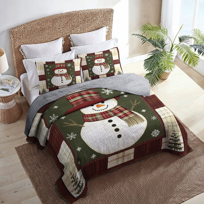 Shineful All Season Quilt 3-Piece Set Christmas Snowy Wonder