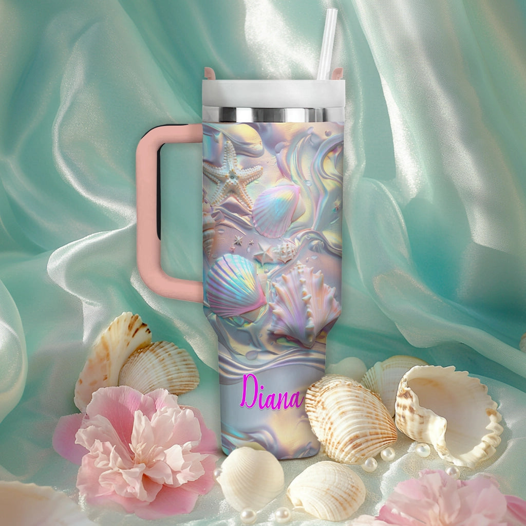 Shineful Tumbler Personalized Pearl Shell